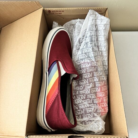 Vans Classic Slip-on Red Rad Rainbow sz 9 main image 10